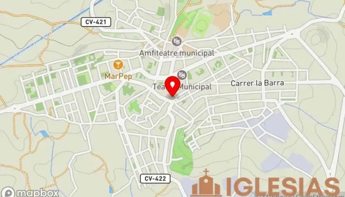 mapa de Parroquia de la Natividad de Nuestra Señora de Turís Parroquia en Turís
