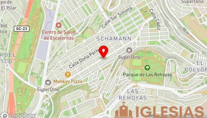 mapa de Parroquia de los Sagrados Corazones Parroquia en Palmas De Gran Canaria ( Las )