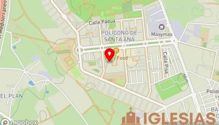 mapa de Parroquia de María Reina de los Corazones Casa Parroquial Iglesia en Murcia
