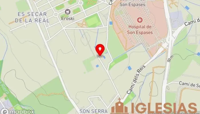 mapa de Parròquia de Ntra. Sra. de la Font de Déu i Sant Bernat Iglesia católica en Palma