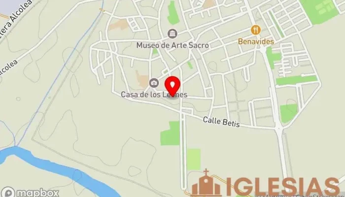 mapa de Parroquia de Nuestra Señora de la Asuncion Iglesia en Lora del Río