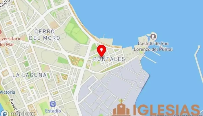 mapa de Parroquia de Nuestra Señora de Lourdes Iglesia católica en Cádiz