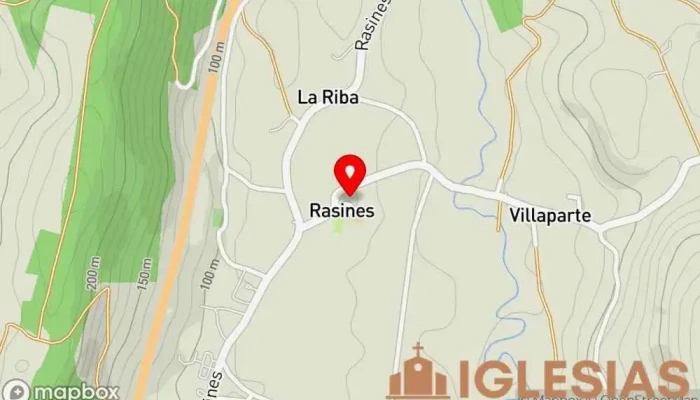 mapa de Parroquia de San Andrés Iglesia en Rasines