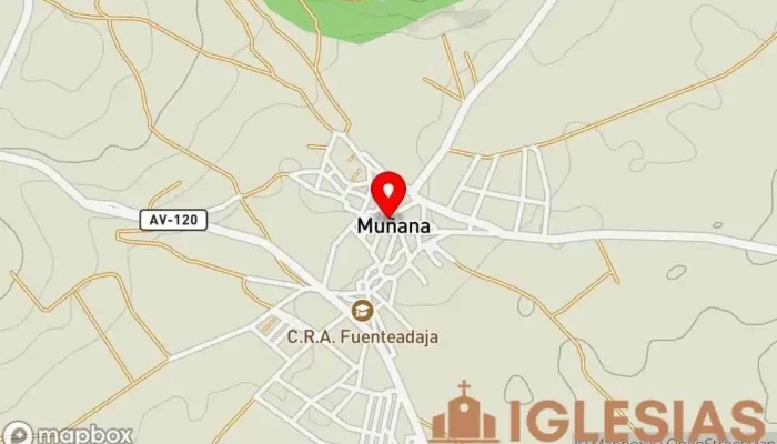 mapa de Parroquia de San Esteban Parroquia en Muñana