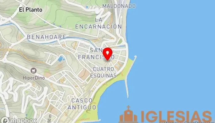 mapa de Parroquia De San Francisco De Asís Iglesia en Santa Cruz de la Palma