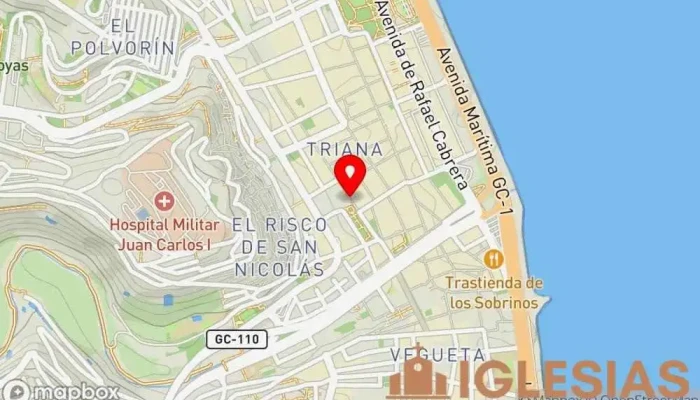 mapa de Parroquia de San Francisco de Asís Iglesia católica en Las Palmas de Gran Canaria