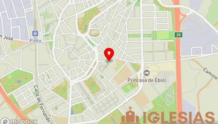 mapa de Parroquia de San José Iglesia católica en Pinto