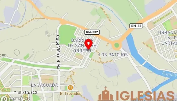 mapa de Parroquia de San José Obrero Iglesia católica en Cartagena