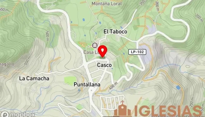 mapa de Parroquia de San Juan Bautista Iglesia en Puntallana