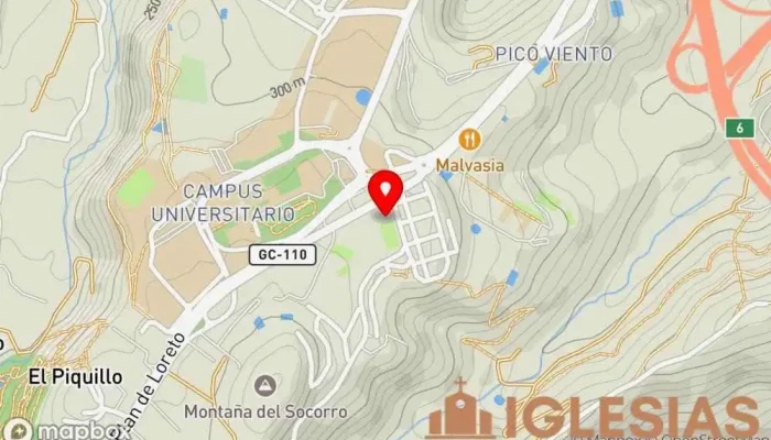 mapa de Parroquia de San Juan Crisóstomo Parroquia en Tafira Baja