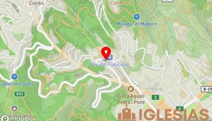 mapa de Parroquia de San Juan de la Cruz Parroquia, Iglesia en Barcelona