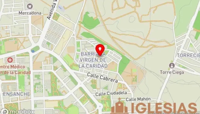 mapa de Parroquia De San Leandro Iglesia católica en Cartagena