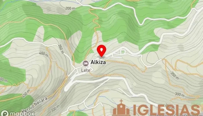 mapa de Parroquia de San Martín Iglesia católica en Alkiza