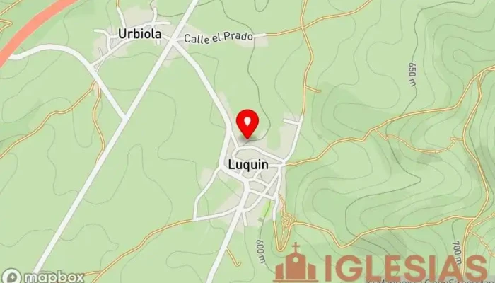 mapa de Parroquia de San Martín Iglesia católica en Luquin