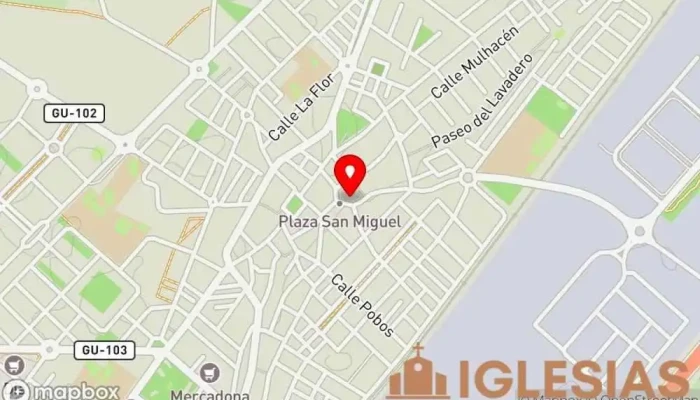 mapa de Parroquia de San Miguel Parroquia en Azuqueca de Henares