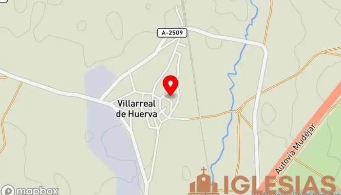 mapa de Parroquia de San Miguel Iglesia católica en Villarreal de Huerva