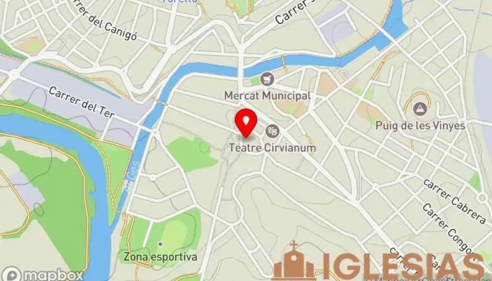 mapa de Parròquia de Sant Feliu Iglesia católica en Torelló