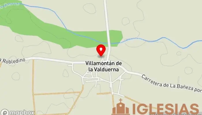 mapa de Parroquia de Santa Águeda Parroquia en Villamontán de la Valduerna