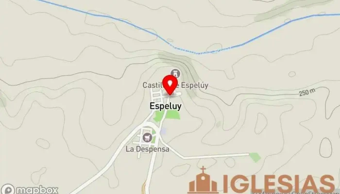 mapa de Parroquia De Santa Catalina Iglesia en Espelúy
