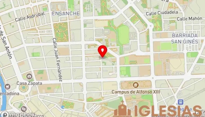 mapa de Parroquia de Santa Florentina Iglesia católica en Cartagena