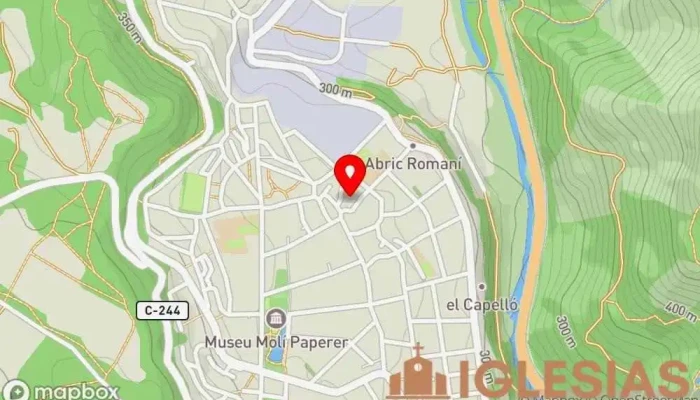 mapa de Parròquia de Santa Maria Parroquia en Capellades