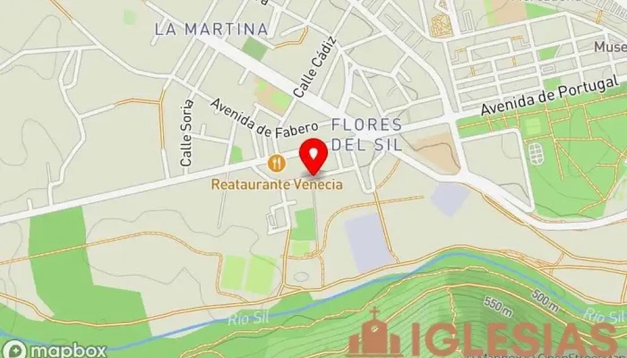 mapa de Parroquia De Santiago Apóstol Iglesia católica en Ponferrada