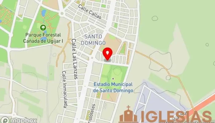 mapa de Parroquia de Santo Domingo de Guzmán Iglesia católica en El Ejido