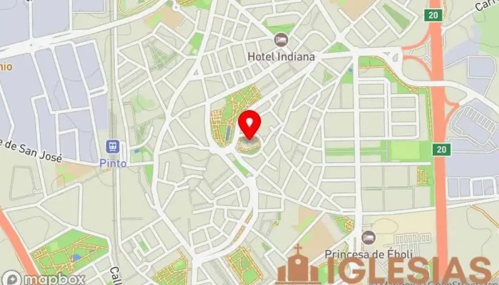 mapa de Parroquia de Santo Domingo de Silos Iglesia católica en Pinto