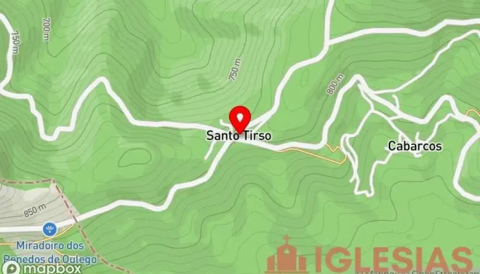 mapa de Parroquia de Santo Tirso Iglesia en León