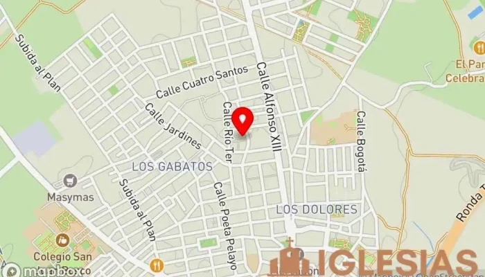 mapa de Parroquia del Cristo de la Salud de Los Dolores Iglesia católica en Cartagena