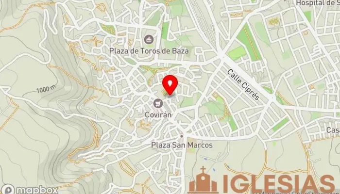 mapa de Parroquia del Santo Ángel Parroquia en Baza