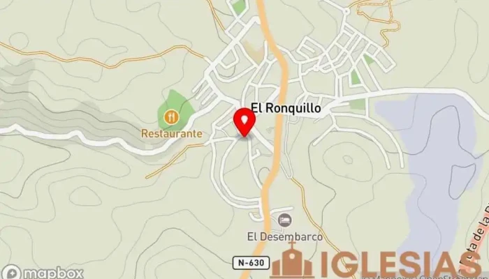 mapa de Parroquia Divino Salvador Iglesia católica, Iglesia en El Ronquillo