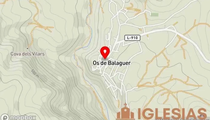 mapa de Parròquia d'Os de Balaguer  en Os de Balaguer