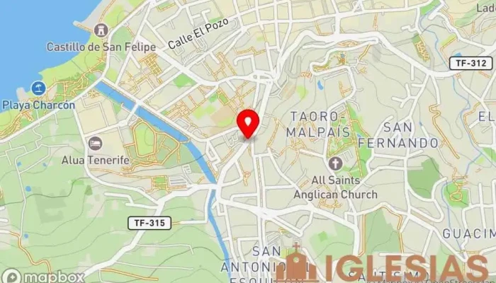 mapa de Parroquia Evangélica De Lengua Alemana Iglesia en Puerto de la Cruz