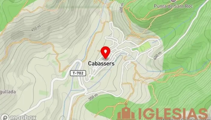 mapa de Parroquia La Natividad de María Iglesia católica en Cabacés
