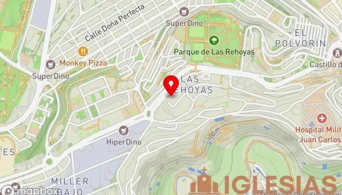 mapa de Parroquia La Santa Cruz Iglesia en Las Palmas de Gran Canaria