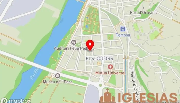 mapa de Parròquia Mare de Déu dels Dolors Iglesia católica en Tortosa