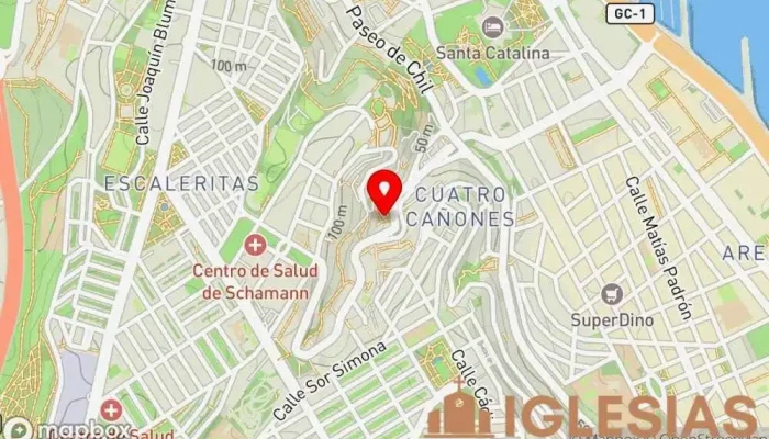 mapa de Parroquia María Auxiliadora Iglesia en Las Palmas de Gran Canaria
