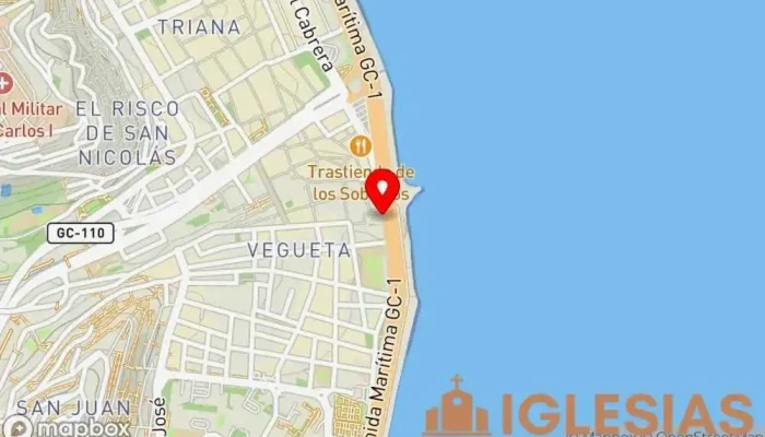 mapa de Parroquia Matriz de San Agustín, Las Palmas Iglesia católica, Parroquia en Las Palmas de Gran Canaria