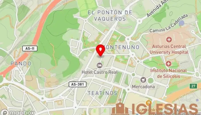 mapa de Parroquia Nuestra Señora de Covadonga Parroquia en Oviedo