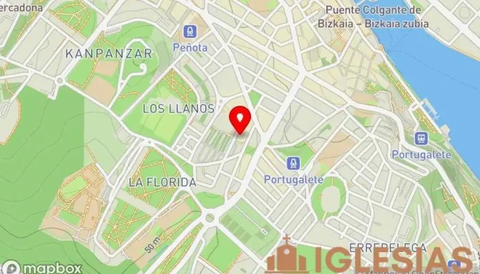 mapa de Parroquia Nuestra Señora de Nazaret Iglesia católica en Portugalete
