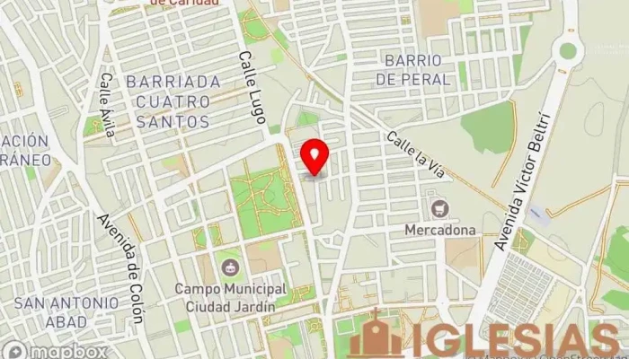 mapa de Parroquia Sagrada Familia Iglesia católica en Cartagena