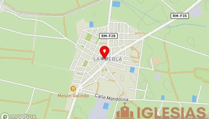 mapa de Parroquia Sagrado Corazón De Jesús Iglesia en La Puebla