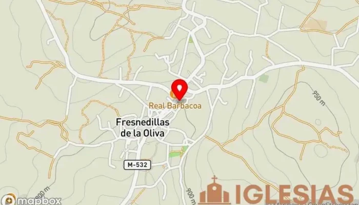 mapa de Parroquia San Bartolomé Apóstol Parroquia en Fresnedillas de la Oliva