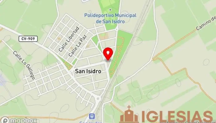 mapa de Parroquia San Isidro Iglesia en S. Isidro