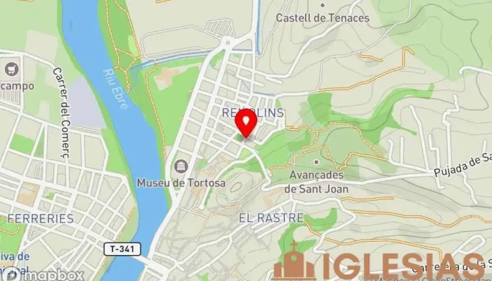 mapa de Parroquia San Jaime Iglesia católica en Tortosa