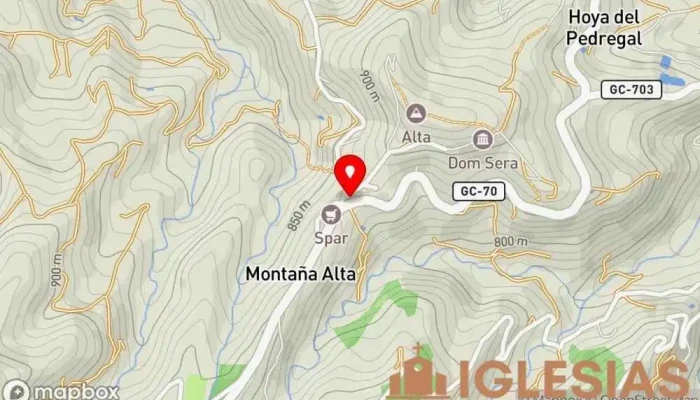 mapa de Parroquia San José Iglesia católica en Montaña Alta