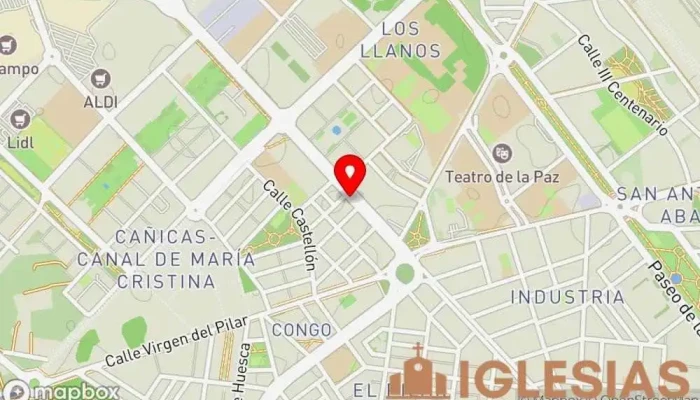 mapa de Parroquia San Juan Pablo II Iglesia católica en Albacete