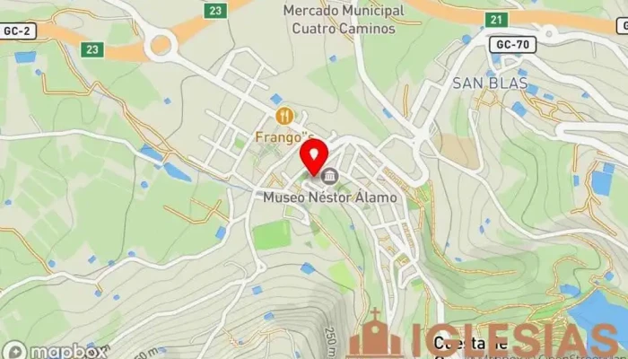 mapa de Parroquia Santa María de Guía Iglesia en Guía