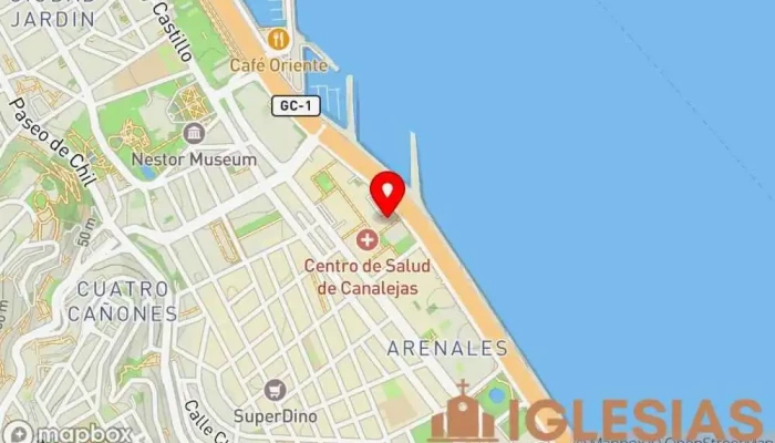 mapa de Parroquia Santa María del Mar Parroquia en Las Palmas de Gran Canaria